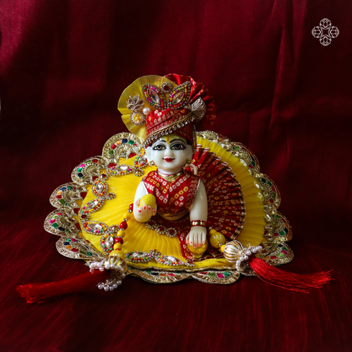 Bandej Basanti Laddu Gopal Ji Poshak